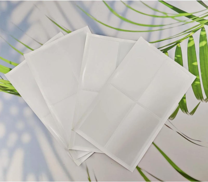Hibmisy 60 Pack Label Pockets, Clear Self-Adhesive Plastic Index Card Holders with Top Open,Square Label Sleeves for Organizing Storage Bins (60, 4.3 x 2.3 inches) - Image 3